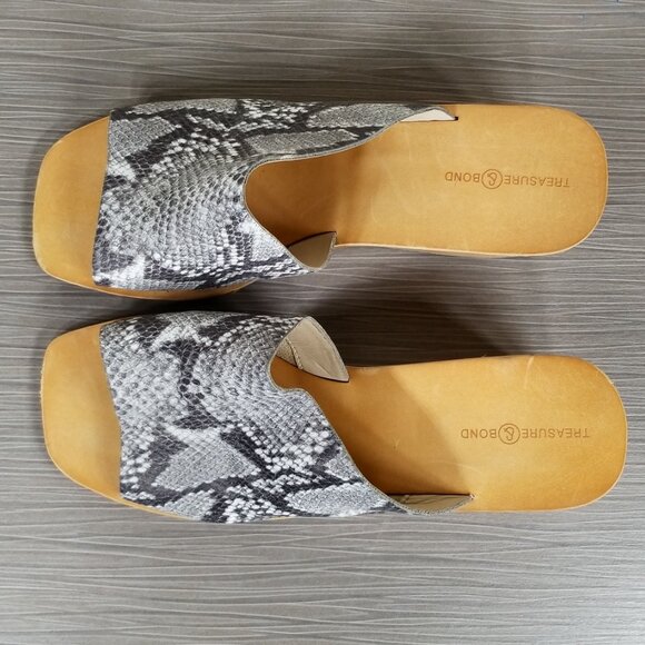 Treasure & Bond Valerie Wedge Slide Sandal, Python Print, Womens Size 8.5 M - Picture 10 of 13